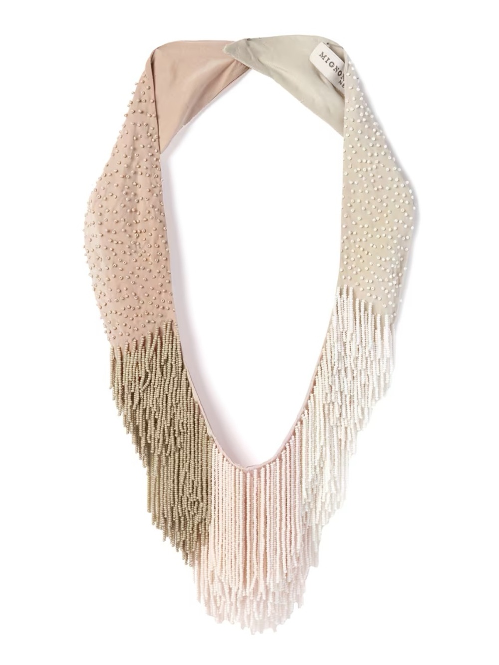 Mignonne Gavigan Petite Le Marcel Beaded Fringe Necklace - light pink